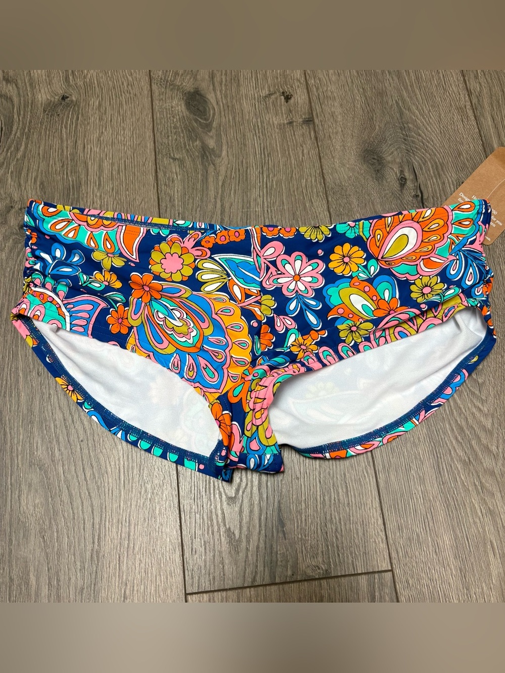 Paisley print bikini bottoms shorts HOBIE XL